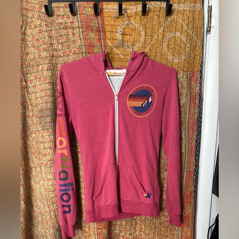 Aviator Nation Red Bomber Jacket
